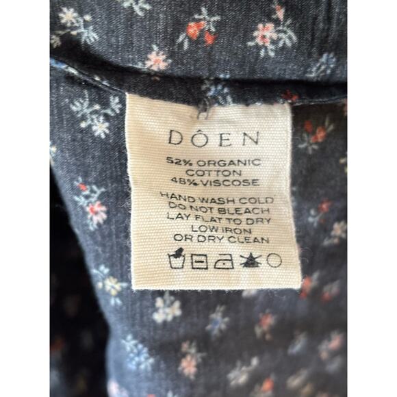 DOEN Knoll Mini Dress in Black Parc Monceau Floral L RARE - Picture 8 of 9